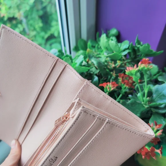 Ted Baker Leather Pale Pink Bow Matinee Purse New - Picture 8 of 13